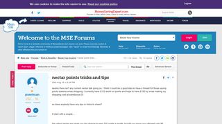 nectar points tricks and tips - MoneySavingExpert.com Forums