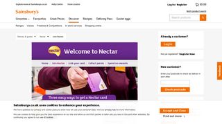Join Nectar | Sainsbury's