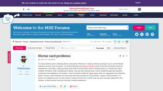 Nectar card problems - MoneySavingExpert.com Forums