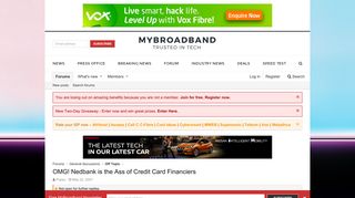 OMG! Nedbank is the Ass of Credit Card Financiers | MyBroadband