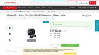 ACAM40BK Action Cam Ultra HD 4K Wifi Waterproof Case Nedis - Elfa