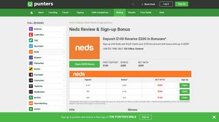 Neds Review & $200 Bonus Offer Punters.com.au