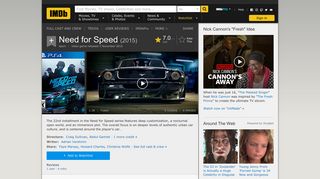 Need for Speed (Video Game 2015) - IMDb