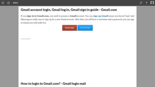 Gmail login mail, How to sign in to your Gmail account? - Gmail.com