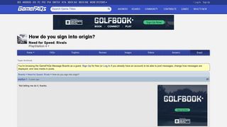 How do you sign into origin? - Need for Speed: Rivals Message Board ...
