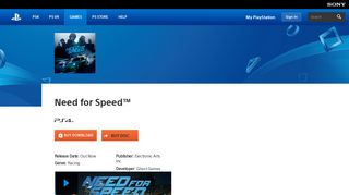 Need for Speed™ Game | PS4 - PlayStation