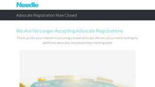 Needle: Advocate Registration Closed