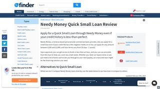 Needy Money Quick Small Loan Review, Fees and Rates | finder ...