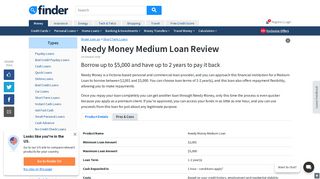 Needy Money Medium Loan Review, Rates & Fees | finder.com.au