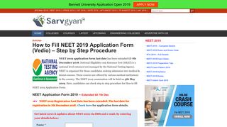 How to Fill NEET 2019 Application Form (Vedio) - Step by Step ...