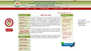 NATIONAL ELIGIBILITY CUM ENTRANCE TEST - NEET (UG), 2016