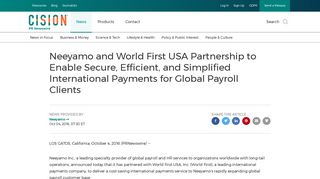 Neeyamo and World First USA Partnership to Enable Secure, Efficient ...