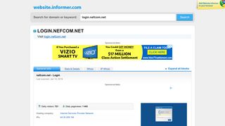 login.nefcom.net at WI. nefcom.net - Login - Website Informer