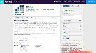 NEFCU Reviews: 29 User Ratings - WalletHub