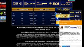 MandiriQQ: Agen Situs Judi Online & Poker Online Domino QQ 99
