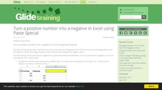 Turn a positive number into a negative in Excel - Glide Training