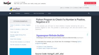 Python Program to Check if a Number is Positive, Negative or 0