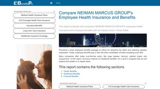 Compare NEIMAN MARCUS GROUP's Employee Health Insurance ...