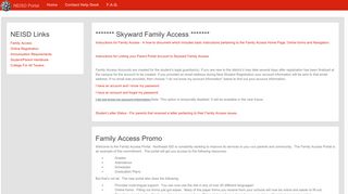 Skyward Family Access - Parent Portal - neisd