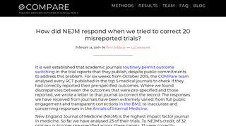 COMPare - How did NEJM respond when we tried to correct 20 ...