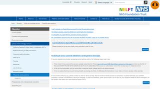 Frequently asked questions | NELFT NHS Foundation Trust
