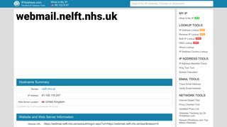 webmail.nelft.nhs.uk - Nelft Webmail | IPAddress.com
