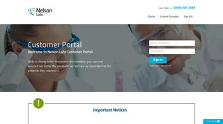 Nelson Labs Secure Portal | Home