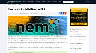 How to use the NEM Nano Wallet | CryptoCompare.com