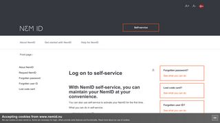 Log on to self-service - NemID