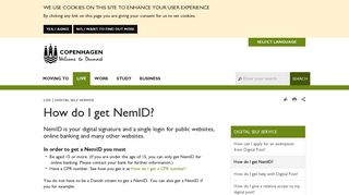 How do I get NemID? - City of Copenhagen