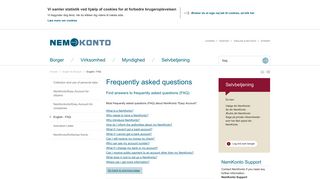 Frequently asked questions | NemKonto