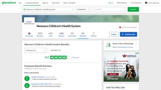 Nemours Children's Health System Employee Benefits and Perks ...