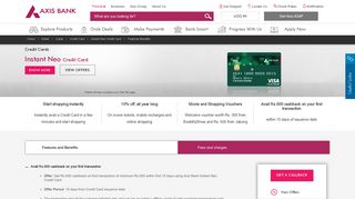 Instant Neo Credit Card - Axis Bank