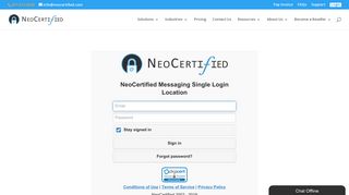 NeoCertified Login - NeoCertified Secure Email