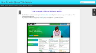 How To Register Your Free Account In Neobux? | How To Make ...