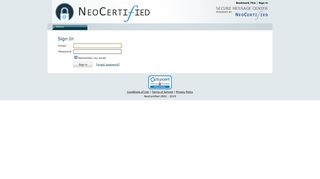 Sign in - NeoCertified Secure Messaging