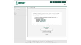 Neogen Corporation - Neogen Online Order Login