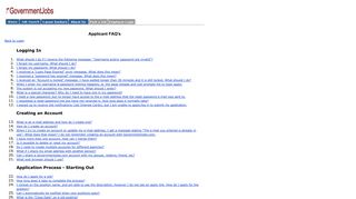 GovernmentJobs.com - Applicant FAQ's