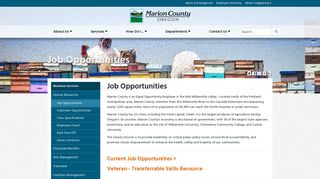 Job Opportunities - Marion County