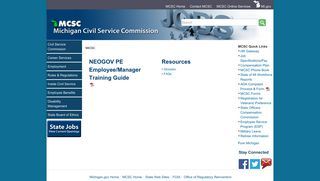 MiCSC - NEOGOV - State of Michigan