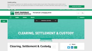 Clearing, Settlement & Custody | BNP Paribas Securities Services