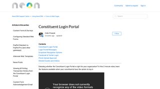 Constituent Login Portal – NeonCRM Support Center