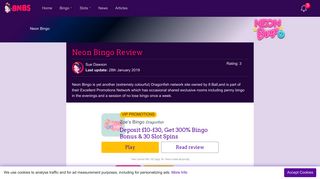 Neon Bingo Review | Find Dragonfish Bingo Sites