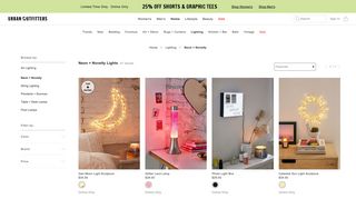 Neon Lights, Table Lamps, + Cinema Boxes | Urban Outfitters