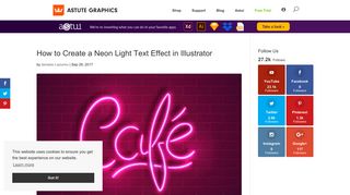 How to Create a Neon Light Text Effect in Illustrator - Astute Graphics
