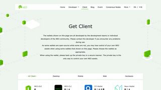 Get Client - NEO Smart Economy - NEO.org