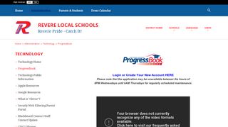 Technology / ProgressBook - Revere Local Schools