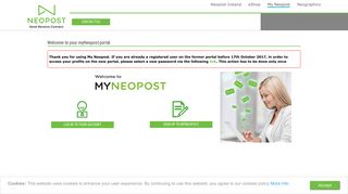 MY NEOPOST :: Welcome to your myNeopost portal
