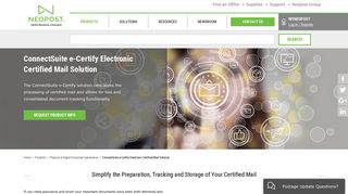 ConnectSuite e-Certify Electronic Certified Mail Solution - Neopost USA