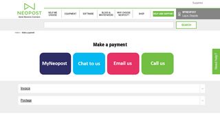 Make a payment | Neopost